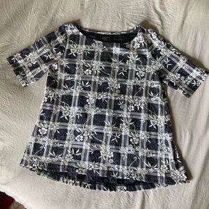 Floral and Plaid Loft Top